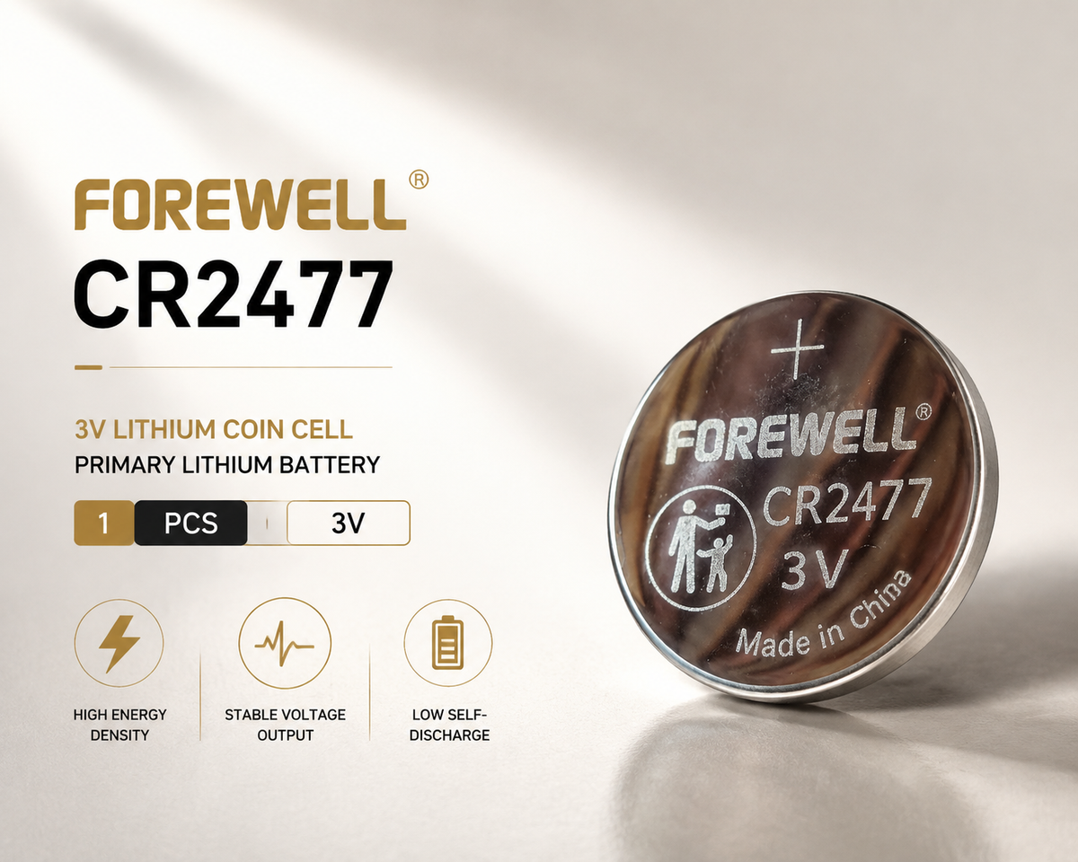 FOREWELL CR2477 lithium coin cell battery