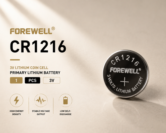 FOREWELL CR1216 3V lithium coin cell battery