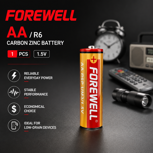 FOREWELL AA R6P 1.5V carbon zinc battery