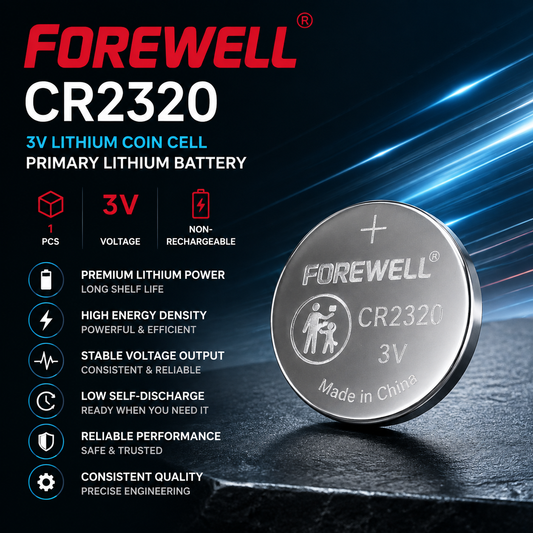 FOREWELL CR2320 3V lithium coin cell battery