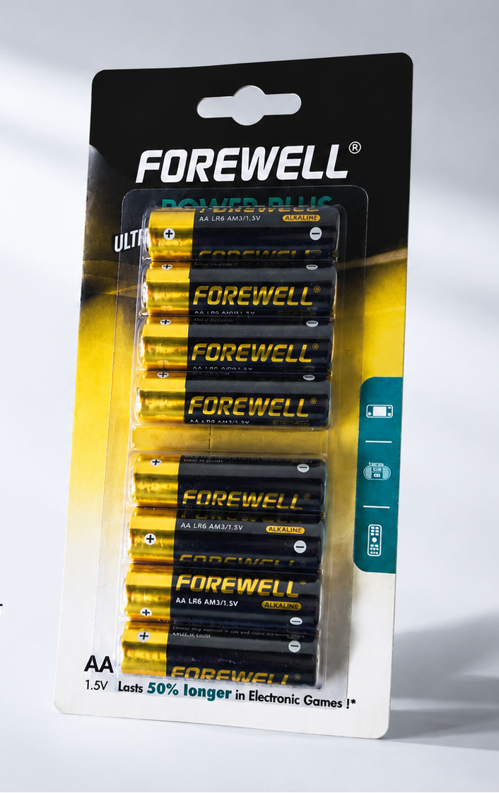 Custom 8-pack battery blister card packaging