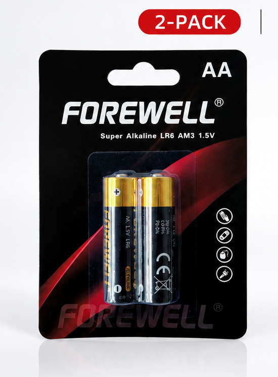 Custom 2-pack  battery blister card packaging