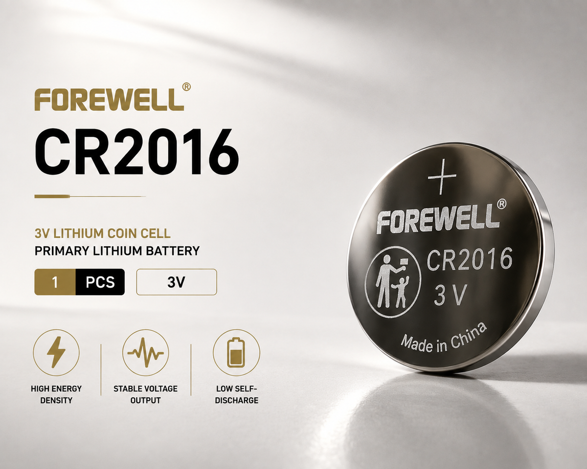 FOREWELL CR2016 lithium coin cell battery