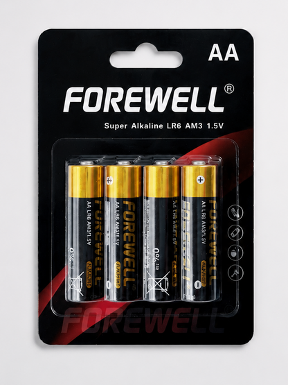 Custom 4-pack battery blister card packaging
