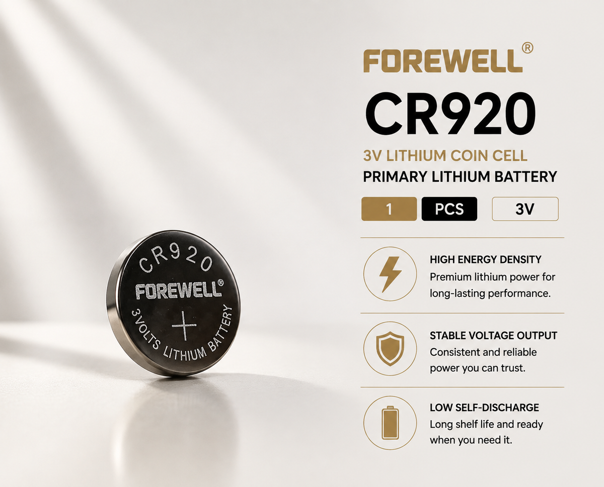 FOREWELL CR920 3V lithium coin cell battery