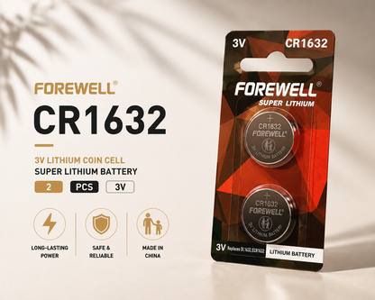 CR16 Series lithium coin cells with custom packaging