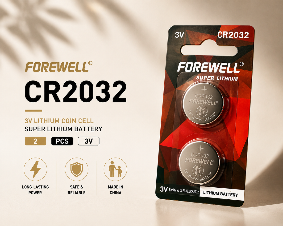 CR20 Series lithium coin cells with custom packaging