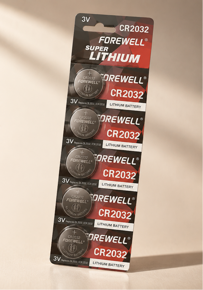 Custom 5-pack lithium coin cell blister card packaging