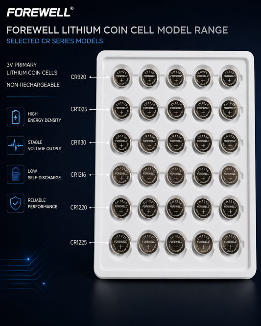 FOREWELL CR12 Series 3V lithium coin cell batteries
