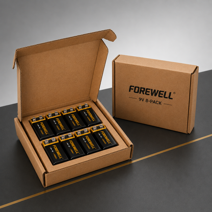 FOREWELL 9V 8-pack foldable battery carton