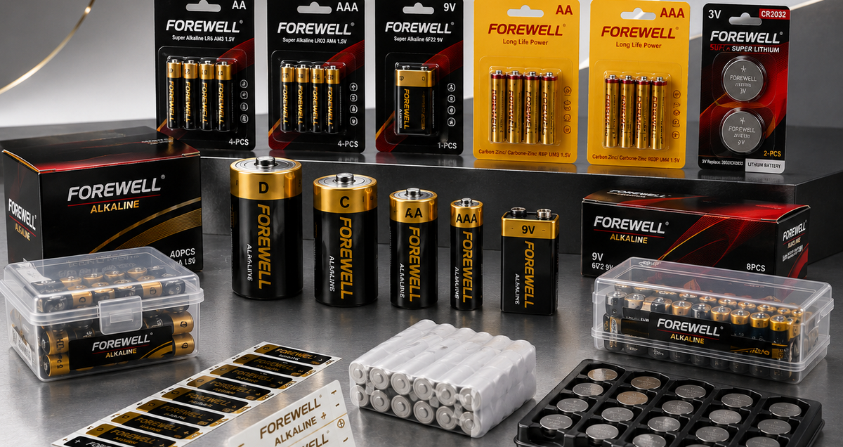 FOREWELL OEM battery products and custom packaging options