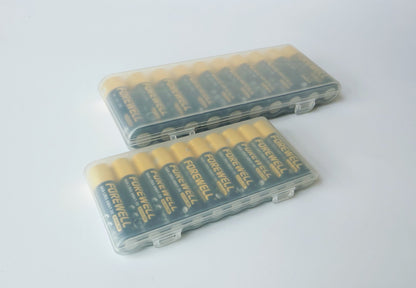 Private-label plastic battery box with custom sleeve